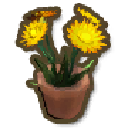 アイテム-オレンジペーパーデイジーの鉢のアイコン