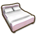 アイテム-ピンクのベッドのアイコン