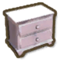 アイテム-ピンクのベッドサイドテーブルのアイコン