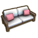 アイテム-暗い木製ソファのアイコン