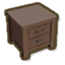 アイテム-暗い木製ベッドサイドテーブルのアイコン