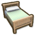 アイテム-木製のシングルベッドのアイコン