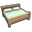 アイテム-木製のダブルベッドのアイコン