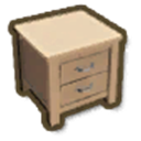 アイテム-木製のベッドサイドテーブルのアイコン