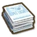 アイテム-積み重なった紙のアイコン