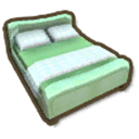 アイテム-緑色のベッドのアイコン