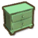 アイテム-緑色のベッドサイドテーブルのアイコン