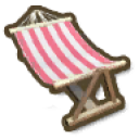 アイテム-赤いビーチハンモックのアイコン