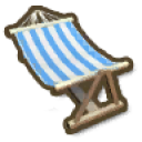 アイテム-青いビーチハンモックのアイコン