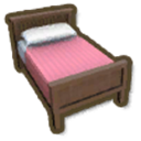 アイテム-黒い木製シングルベッドのアイコン