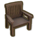 アイテム-黒い木製椅子のアイコン