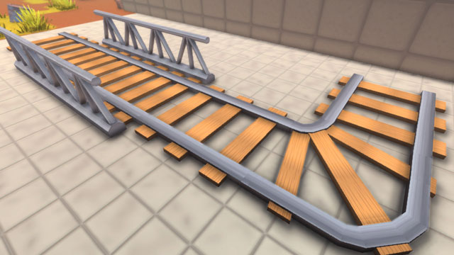 機関車が走行する線路