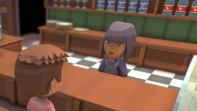 NPC-シーラと会話する様子