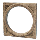 アイテム-丸い木製の戸枠のアイコン