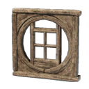 アイテム-丸い木製の窓枠（大）のアイコン