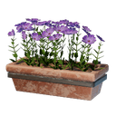 アイテム-壁掛けの鉢植え（ピンク・長）のアイコン