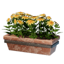 アイテム-壁掛けの鉢植え（黄・長）のアイコン