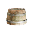 アイテム-木の樽（ハーフ）のアイコン