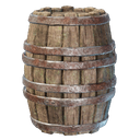 アイテム-立っている木の樽のアイコン