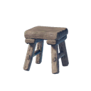 アイテム-粗雑な木製スツールのアイコン