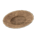 アイテム-粗雑な木製大皿のアイコン