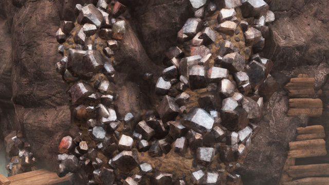 ノマド高地に点在する錫鉱石の鉱脈