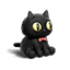 デビエーション-じっと見つめる黒猫のアイコン